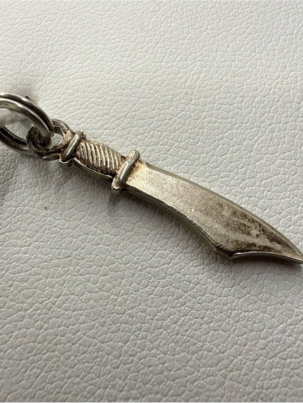 VTG Sterling Silver Sword Dagger Knife Charm Bracelet Pendant